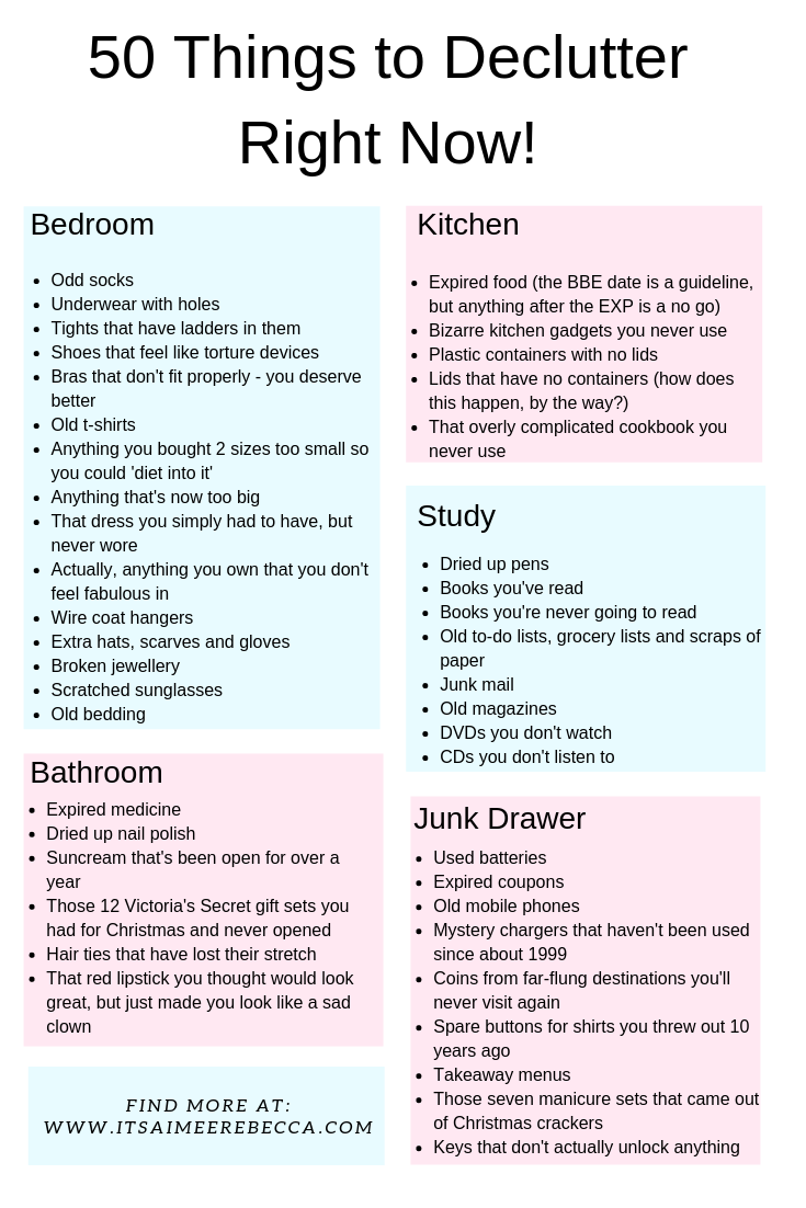 things to declutter